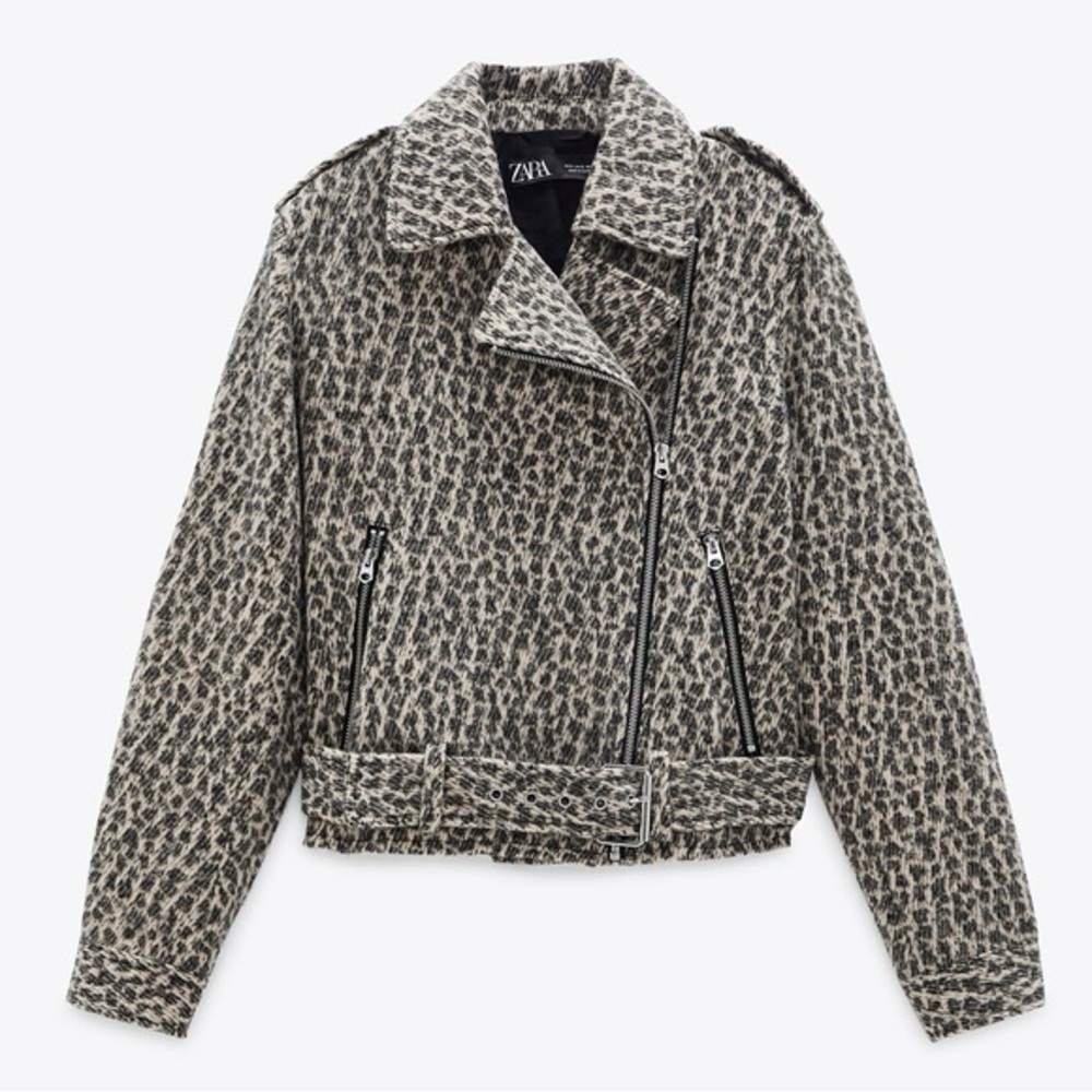 Zara belted moto jacket